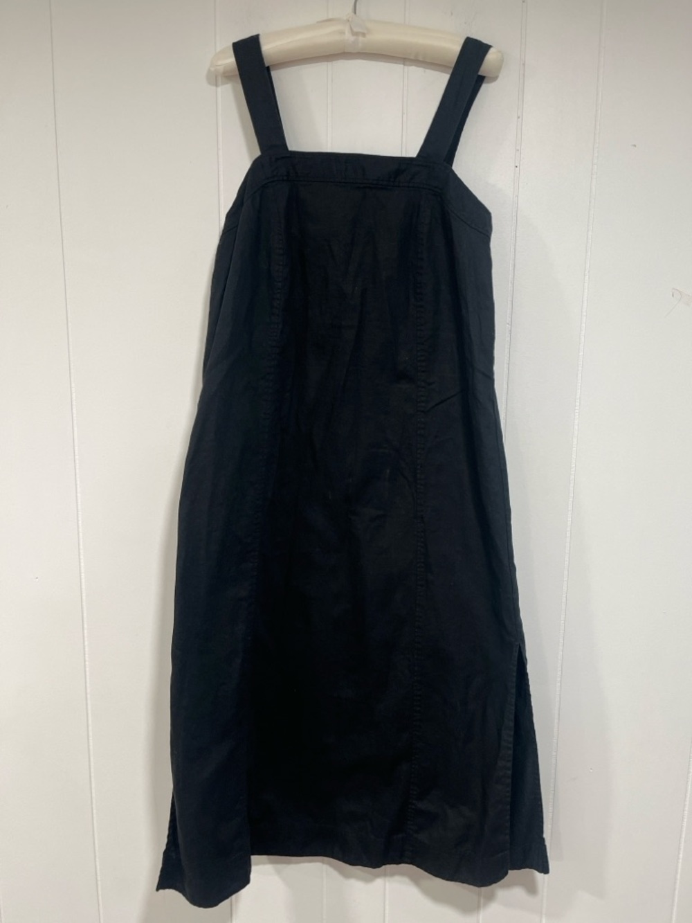 Madewell Linen-Cotton Princess-Seamed Midi Dress M - Picture 3 of 12